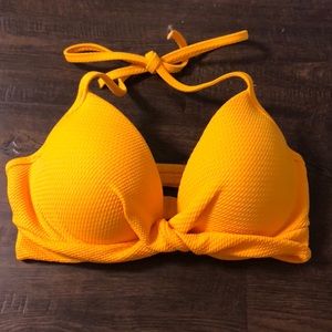 Golden yellow women’s bikini top